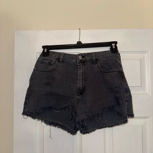 Women's Black Denim Shorts